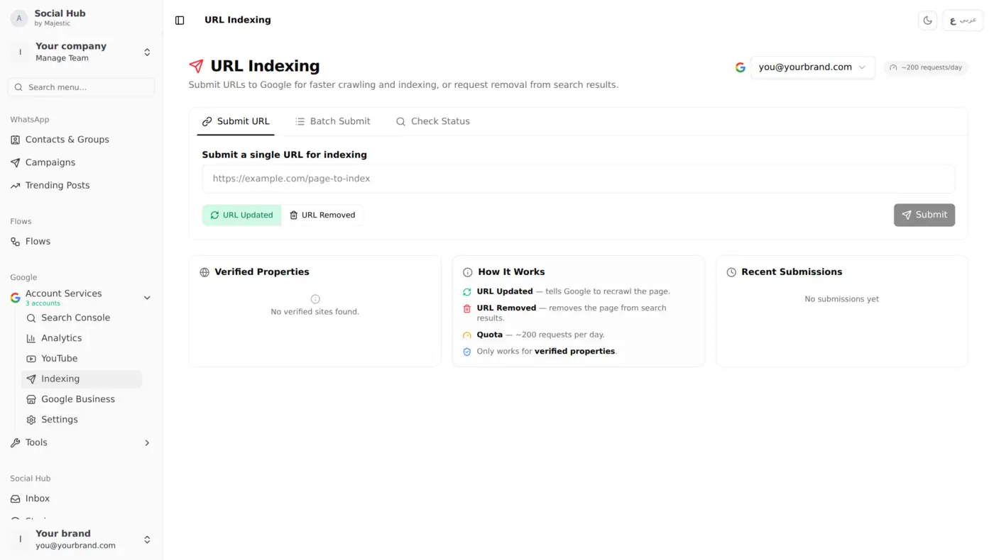 Indexing API
