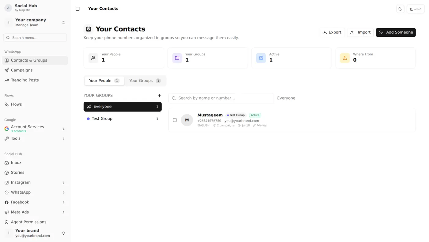 Contacts & Groups