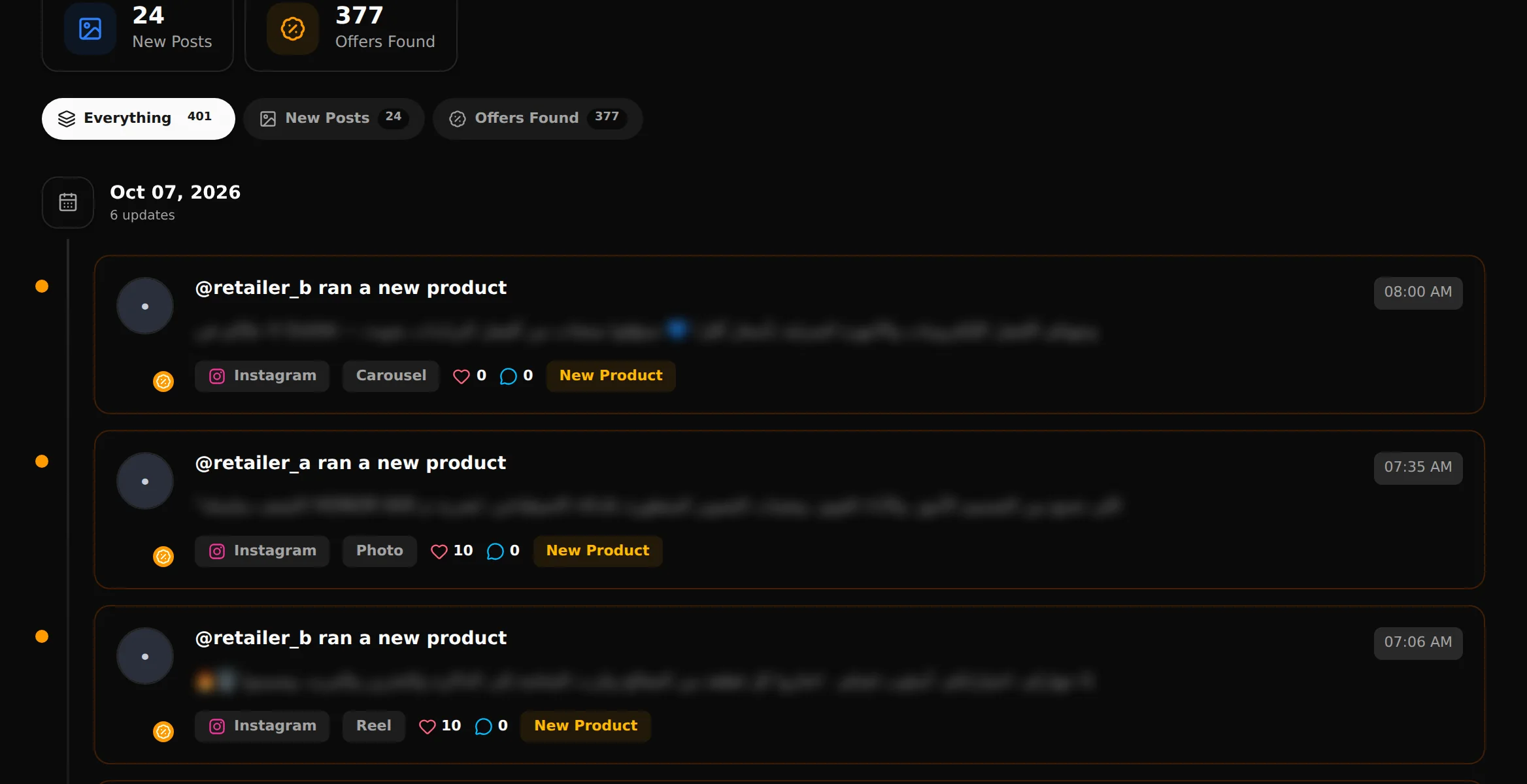 Recent activity, with the items needing a decision at the top
